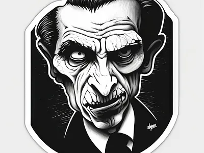 vampire ai graphic design illustration painting sticker