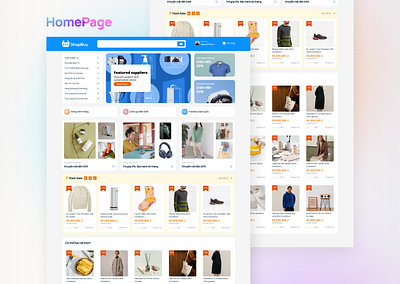 Ecommerce website branding graphic design ui