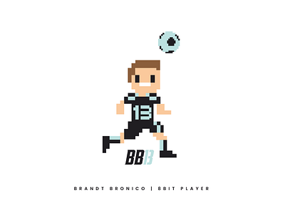 Brandt Bronico | Charlotte FC | 8 Bit Player branding design identity logo logo design mls soccer typography