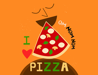 This is a pizza offering design food graphic design illustration vector