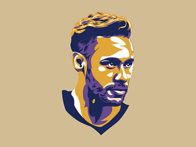 Neymar Portrait Vector Art ai art artist artwork brazil creative design digital art drawing graphic design illustration illustrationartist neymar portrait procreate sketch trend 2023 vector vector art watercolor
