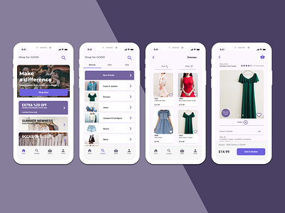 Mobile App - Online Charity Shop charity shop hybrid app mobile mobile app mobile design online shopping ui ux
