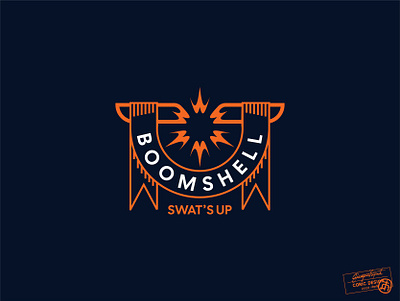 Boomshell Inc. blue brand brand identity branding business clean creative design graphic design icon illustration illustrator logo logo design minimal modern orange typography vector visual identity