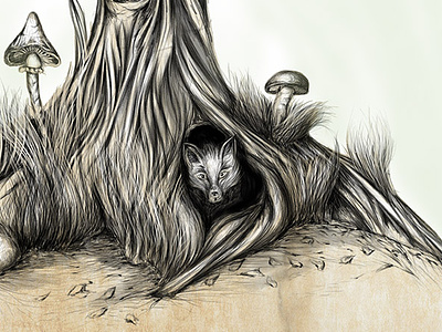 The last tree 2d childrenbooks design drawing graphic design illustration sketch