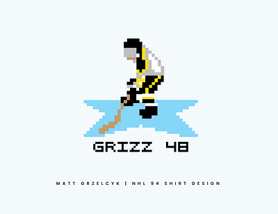 Matt Grzelcyk | NHL 94 Tee Design branding design hockey hockey branding hockey logo identity logo logo design nhl player player branding player logo typography