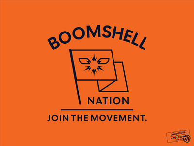 Boomshell Inc. america american banner blue brand design brand identity branding clean drawing flag graphic design illustrator logo minimal orange simple social media vector visual identity wings