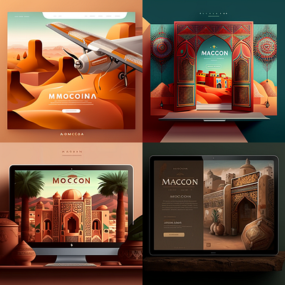 Morocco landing-page 3d animation graphic design logo motion graphics ui