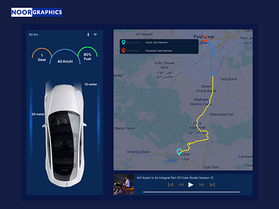 Car Interface Design in Adobe Figma branding design graphic design ui ux