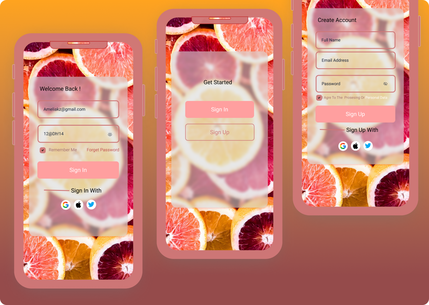 sign in and sign up ui by Diana puri lestari on Dribbble