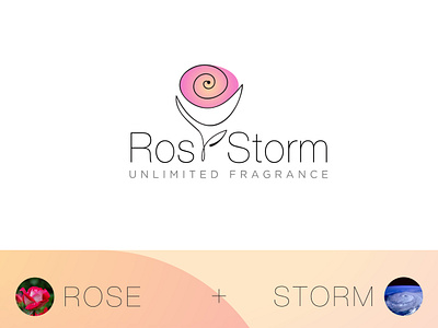 Perfume | Rose Storm Logo Design | Brand Identity brand identity branding creative logo design flat logo design flower logo graphic design illustration logo logo design minimalist logo mockup design new logo design rose logo ui uiux unique logo vector