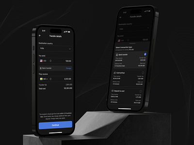 Remittances SDK - Transfer details api app bank clean design financial finserv fintech interface modern money native product remittance sdk transfer ui ux