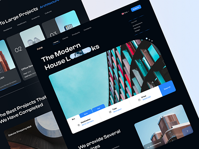 Architecture website app architecture clean design darkmood design figma minimal product design ui ux