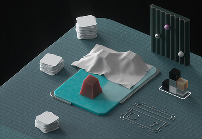 Scene 3d cinema4d design illustraion illustration octane