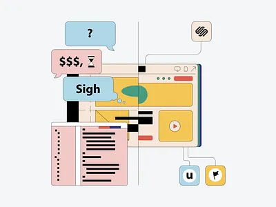 Building Better On Squarespace bright design fun illustrator squarespace web design
