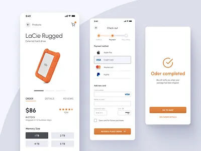 Shopping APP for electronics e commerce elegnat modern shop shopping ui user interface