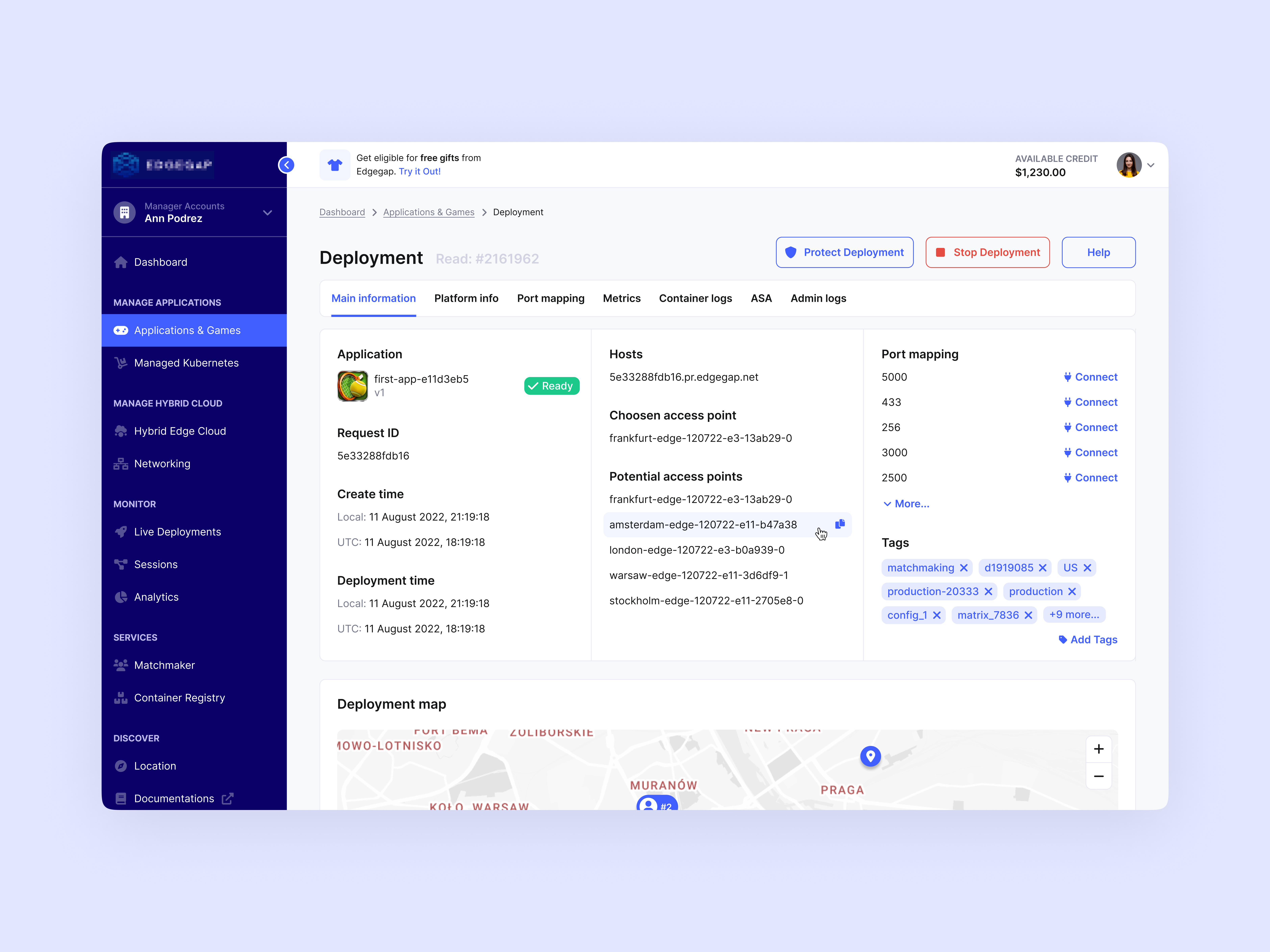Redesign of the EDGE platform for deploying of games worldwide application data database deploy deployment edge figma games interface ops platform react redesign saas table toggle ui ux web worldwide