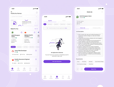 Job Vacancy App appdesign dailyinterface dribbble dribbbleshot jobvacancy madewithfigma ui gradient uidesign uidesignpatterns uiinspiration uiinteraction uitrends uiux uiuxdesign uiuxmaster userinterface uxbrainy uxdesign webdesign websitedesign