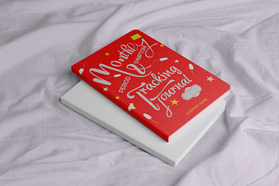 Monthly Period Tracking Notebook book cover funny illustation menstruation notebook cover period trendy typography vector women