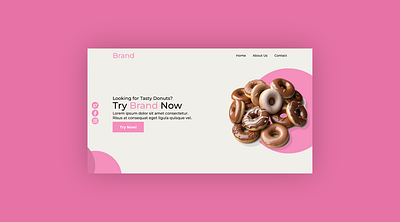 Donut Shop Landing Page branding graphic design logo ui