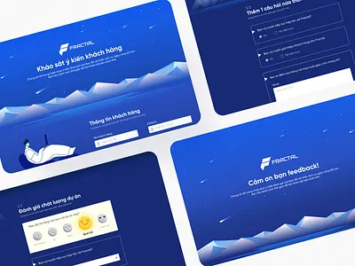 Fractal Survey Landing page landing page survey ui ui design website