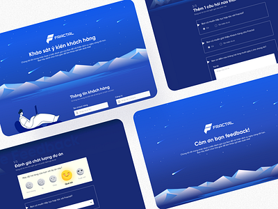 Fractal Survey Landing page landing page survey ui ui design website