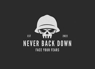 Never back down 2022 angry buckethat characterart characterdesign design digitalart facing fears graphic design graphic designer illustration illustrator information knowledge logo skull strenght upset vector