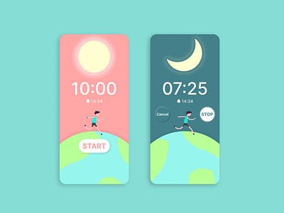 "Countdown Timer" - Daily014 #DailyUI count countdown timer cute daily ui dailyui day design figma graphic design illustration keepgoing night running sun time ui vector