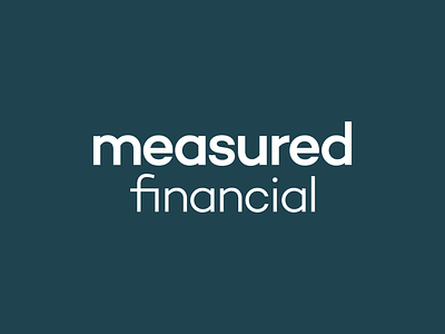 Measured Financial advisor brand strategy branding financial logo logomark typography wordmark
