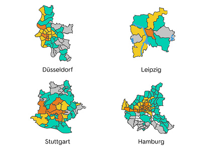 City prices map city data visualization data viz duesseldorf germany hamburg illustration leipzig map metropolis real estate stuttgart