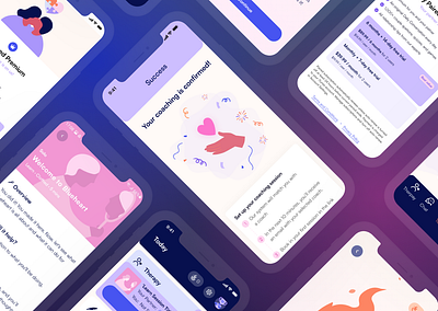 Blueheart - Mobile UI design android app design design figma icon design illustration ios landing page logo mobile app mobile app design mockup prototyping responsive design style guide ui user flow ux uxui wireframing