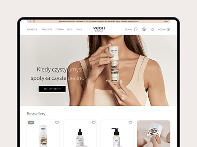 Veoli Botanica - Vegan cosmetics eCommerce design ecommerce shop store ui ux wireframe