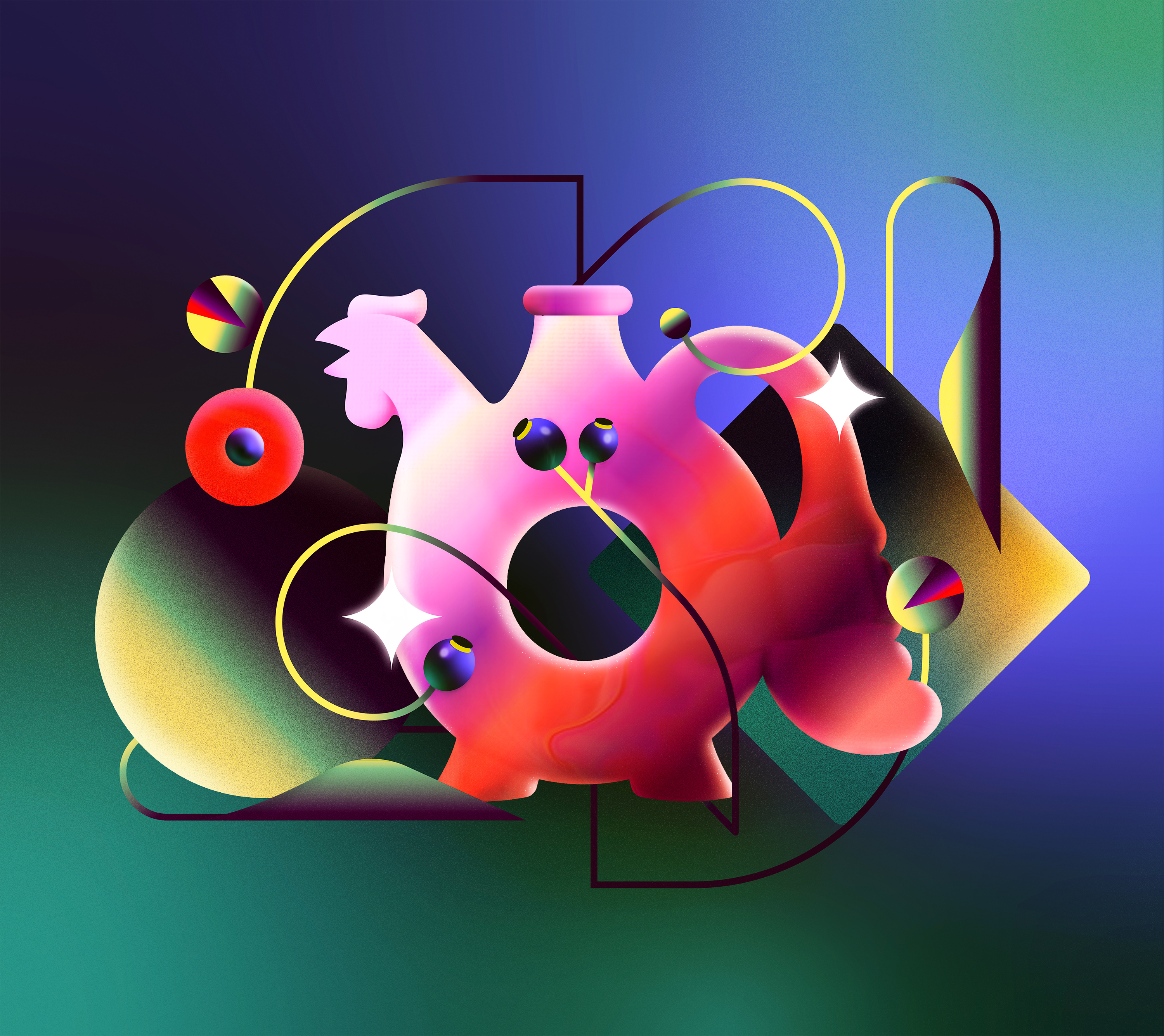 Ukrainian ceramics 𐃢 composition. folklore geometric gradient illustration support texture ukraine