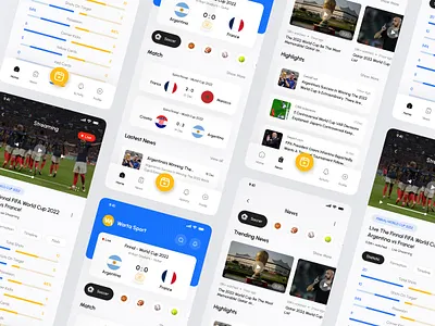 Warta Sport - Sport News Mobile App app breaking news finnal football live live score live streaming live update mobile app news app newspaper soccer soccer app sport news sports streaming ui ux world cup