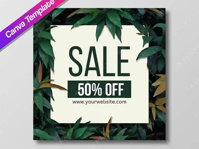 Canva template - Flora design social media post canva canva template graphic design instagram post instagram template sale sale template social media design social media post social media template