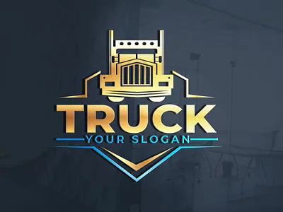 Logistic Logo Design background illustration logistic logo moving shipping truck trucking