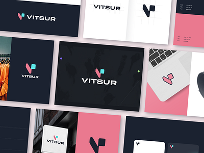 Vitsur Logo Design brand identity branding case study company style guide digital brand book e commerce guideline identity logo logodesign logos real estate real estate branding software startup style guide symbol tech technology typography visual identity