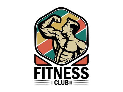 Fitness Club T-shirt Design branding design fitness graphic design illustration typography