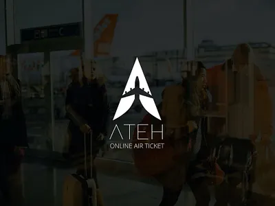 Logo Design for ATEH - Online Air Ticket brand brand design branding design graphic design illustration logo logo design marketing softronixs typography vector visualization