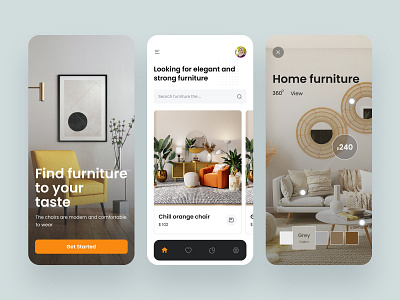 Furniture App | Exploration app clean design furniture home interior lamp mobile ui uiux ux