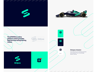 Logo for a Company STRIPES branding car racing illustration logo ui user experience user interface ux