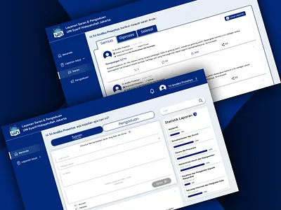 E-Complaint Information System blue college design e complaint illustration information system logo system website white