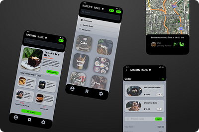 Bakery Food Delivery app for Baker's bake Business app design ui ux