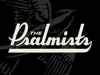 The Psalmists branding design doodle drawing illustration lettering logo poetry typography vector