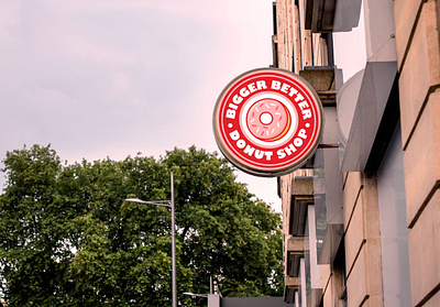 Logo Design: Bigger Better Donut Shop branding logo