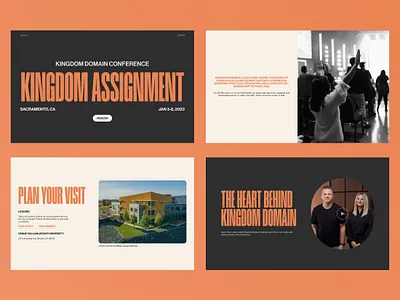 Conference landing page sections black and white chirstian christ conference design event figma jesus kingdom landing landing page modern sections ui ux video visual web webflow