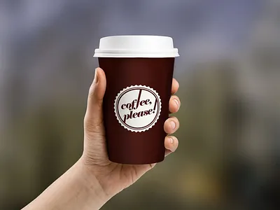 Takeout Cafe Branding - coffee, please! logo