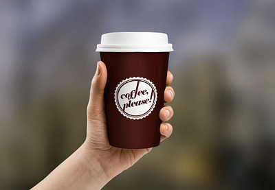 Takeout Cafe Branding - coffee, please! logo