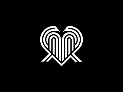🕊 + 🖤 animal badge bird brand identity branding classic crest eagle elegant geometric heart illustration line logo logo design love minimal simple