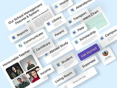 Educational website kits agency website branding design education graphic design landing page study ui ui kits