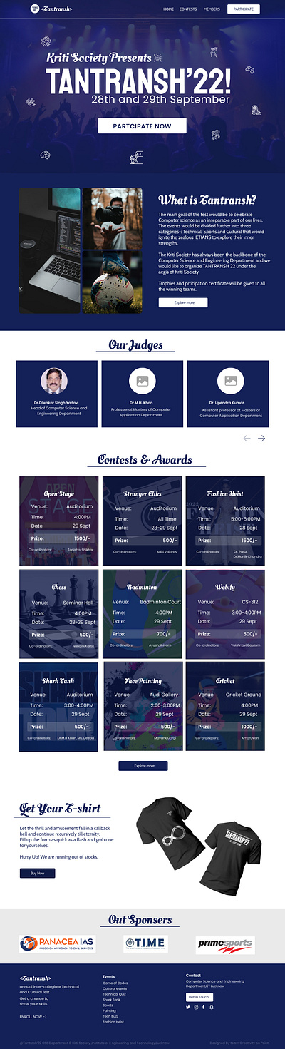 Landing page design for Fest design landingpage ui